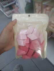 Spons puff 3 warna 3 bentuk multifungsi kemasan 18 buah