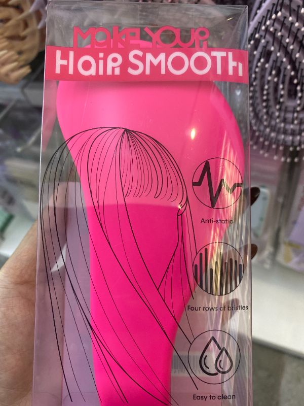 Sisir Penghalus Rambut Anti Statis-Rose Pink