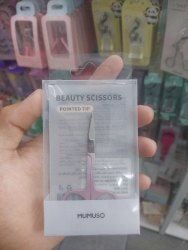 Gunting kecantikan kepala runcing warna pink