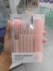 Set brush kuas make up-gaya tas organizer (kemasan 5 pcs)