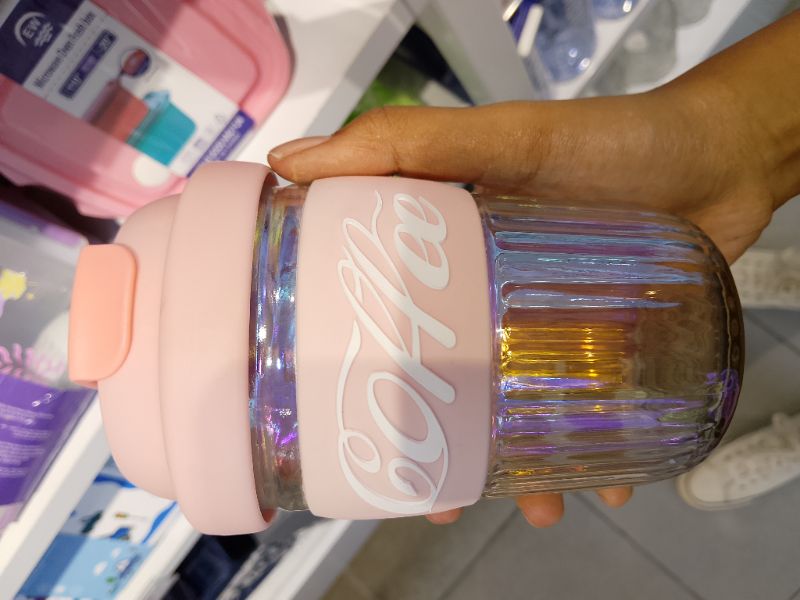 Gelas Kopi Berwarna-warni - Pink - 400ml