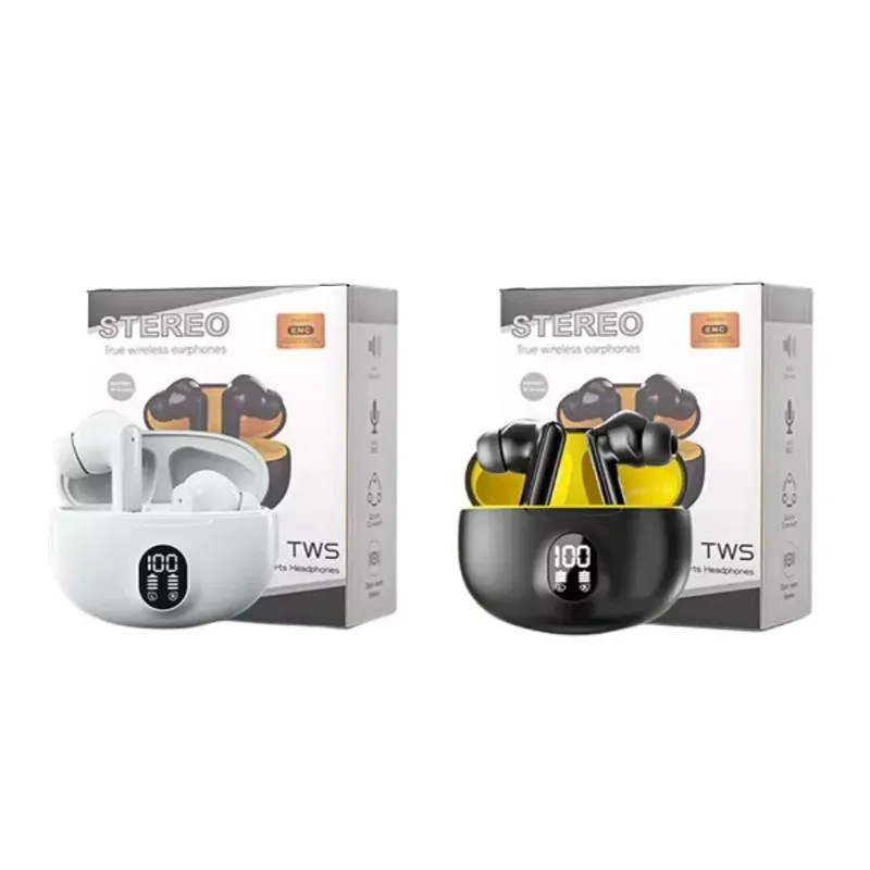 9D Hifi Wireless Earbuds with Noise Cancellation & 24Hr Case
