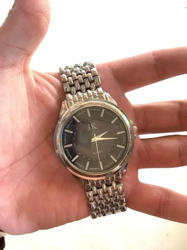 Men's Stainless Steel Analog Watch with Skin Friendly Strap