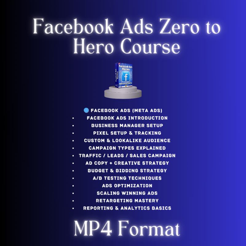 Facebook Ads Zero to Hero Course