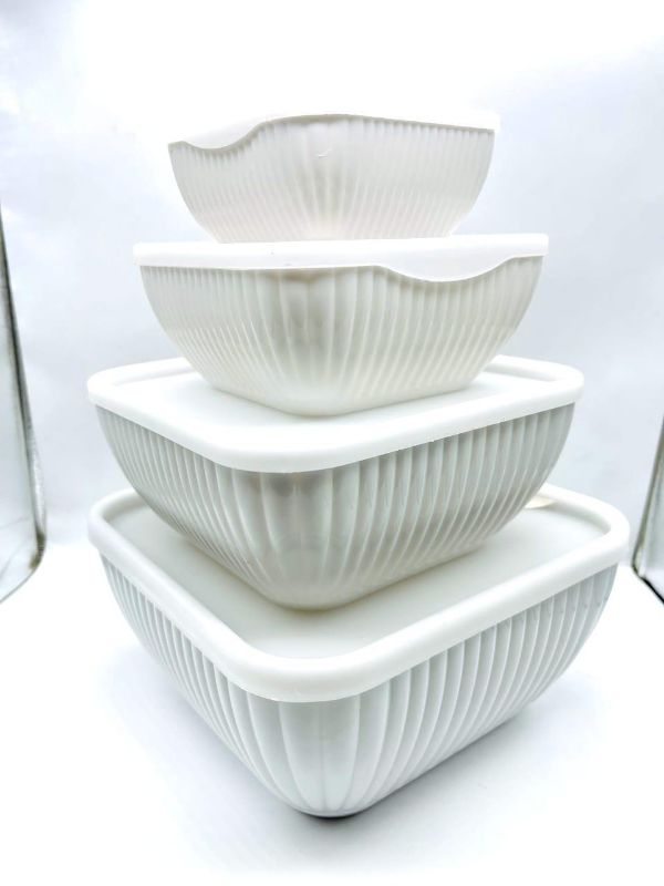 Food Storage Container, Pack Of 4 Grey