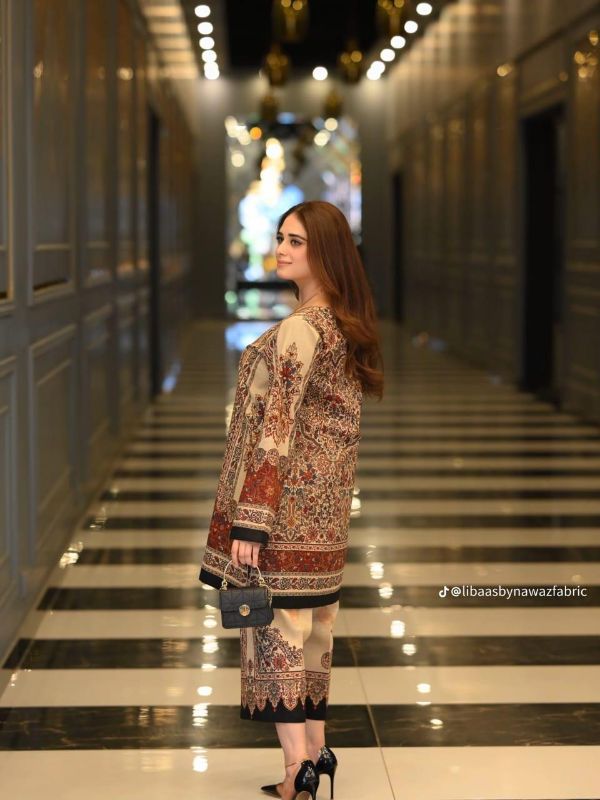 Stunning Women's Stitched Co-Ord Set in Multicolor Lawn with Digital Print - 2 Pcs