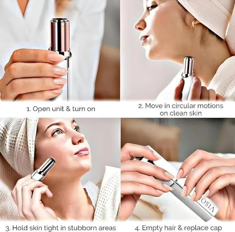 Shree Salasar Shine Women Hair Removal Touch Epilator Wax Electric Hair Removal Painless Lipstick Shaving Razor Eyebrow Face Lip Nose Chin Hair Removal...