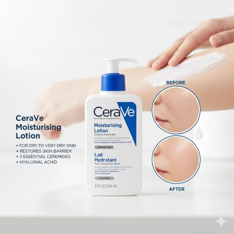 CeraVe Daily Moisturising Lotion - Lightweight Hydration for Dry Skin