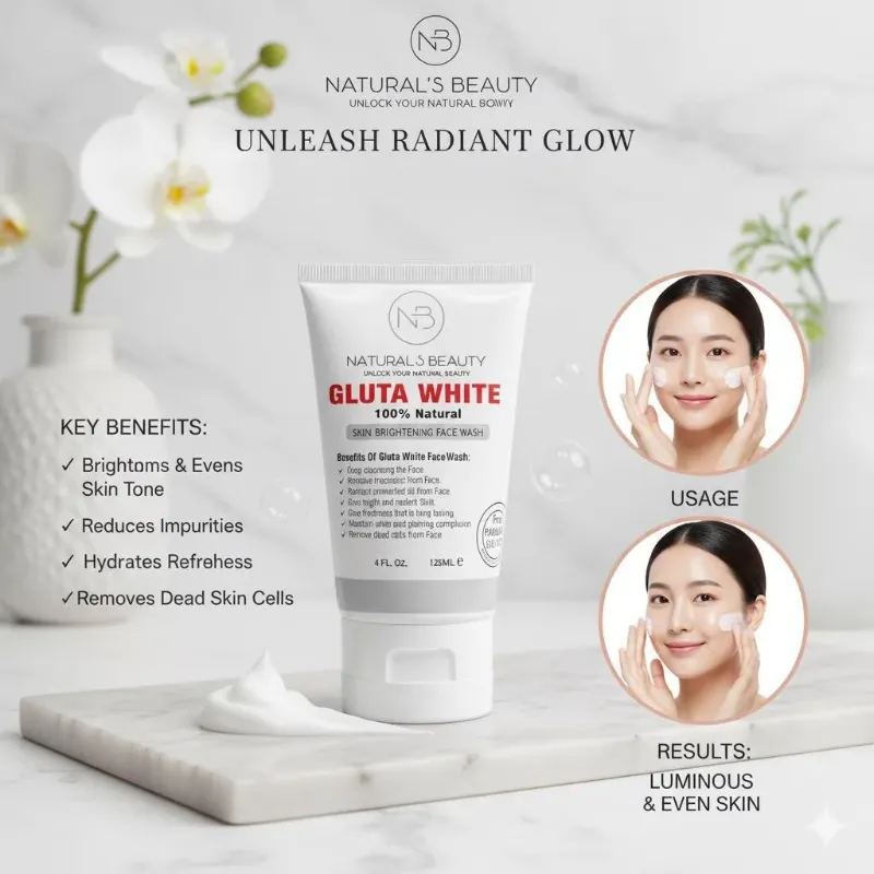 Gluta White Face Wash: 100% Natural Skin Brightening Cleanser