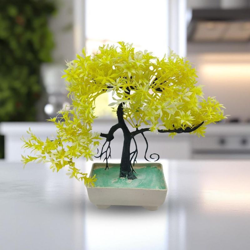 Artificial Yellow Bonsai Tree - 1 Pc