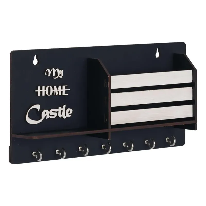 Premium Wooden "The Home Castle Key Holder" for Home and Office Decor
