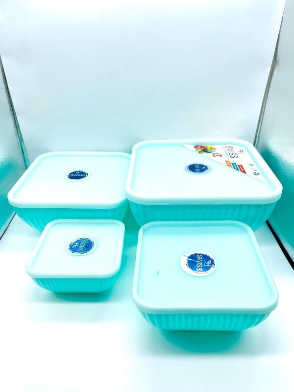 Food Storage Container, Pack Of 4 Blue