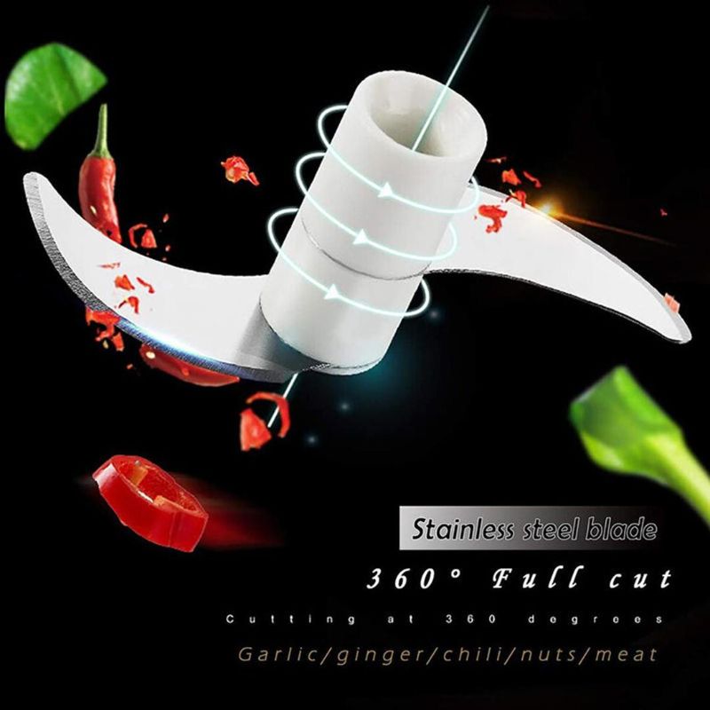 Durable Stainless Steel Manual Food Chopper - 1 Pc for Effortless Food Prep