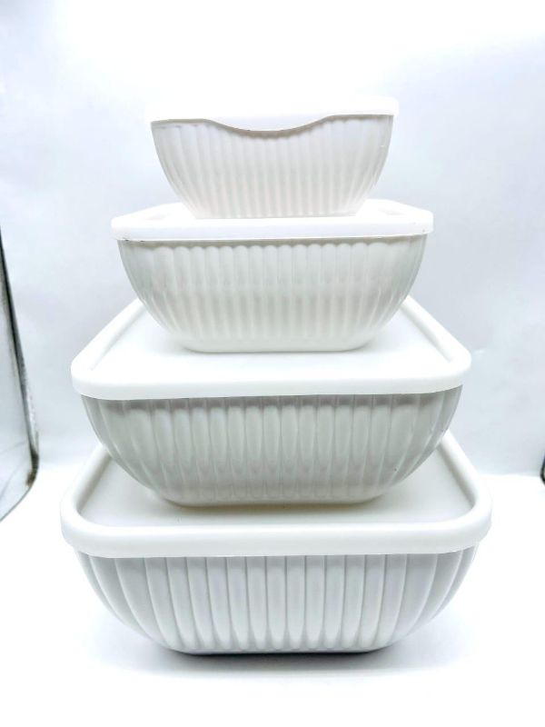 Food Storage Container, Pack Of 4 Grey