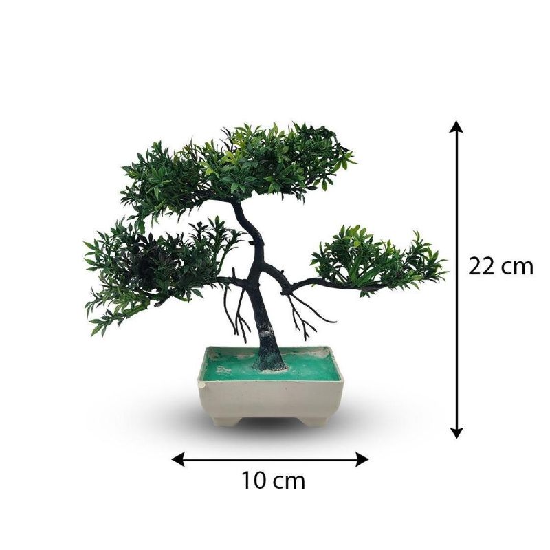 Artificial Green Bonsai Tree - 1 Pc