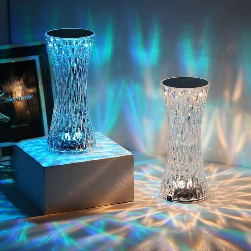 Crystal Rechargeable Table Lamp - 16 Color Touch Control Night Light
