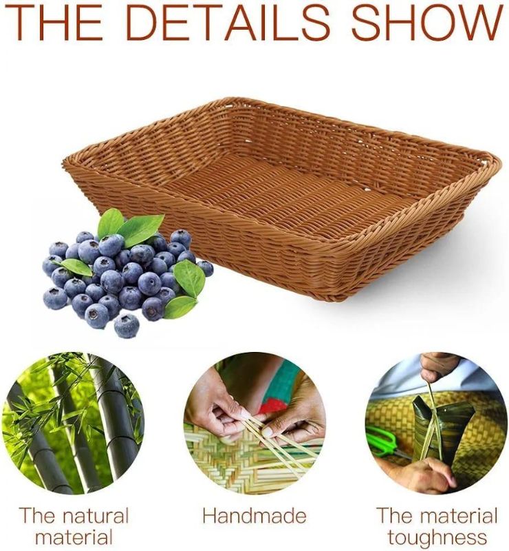Poly Wicker Bread Basket