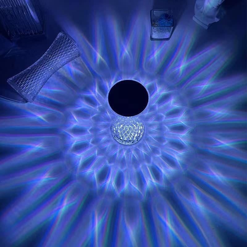 Crystal Rechargeable Table Lamp - 16 Color Touch Control Night Light