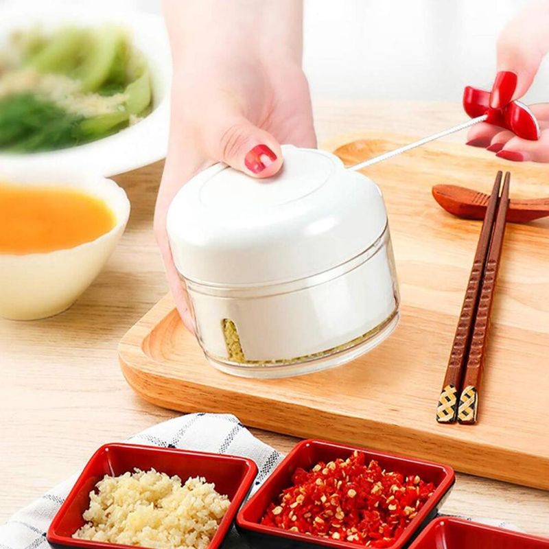 Durable Stainless Steel Manual Food Chopper - 1 Pc for Effortless Food Prep