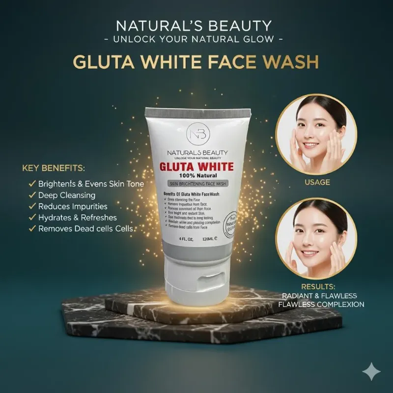 Gluta White Face Wash: 100% Natural Skin Brightening Cleanser