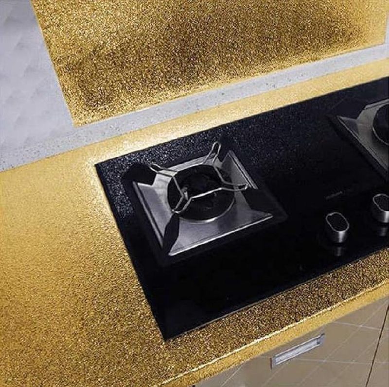 Golden Kitchen Foil - 1 Pc | Heat-Resistant, Easy to Clean, Stylish Kitchen Essential