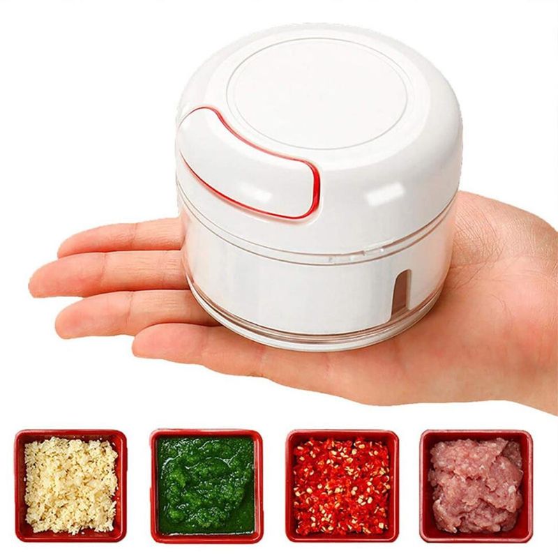 Durable Stainless Steel Manual Food Chopper - 1 Pc for Effortless Food Prep