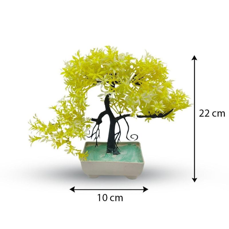 Artificial Yellow Bonsai Tree - 1 Pc