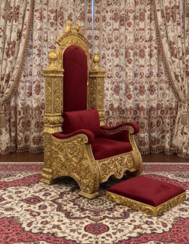Egyptian Royal King Chair with footrest