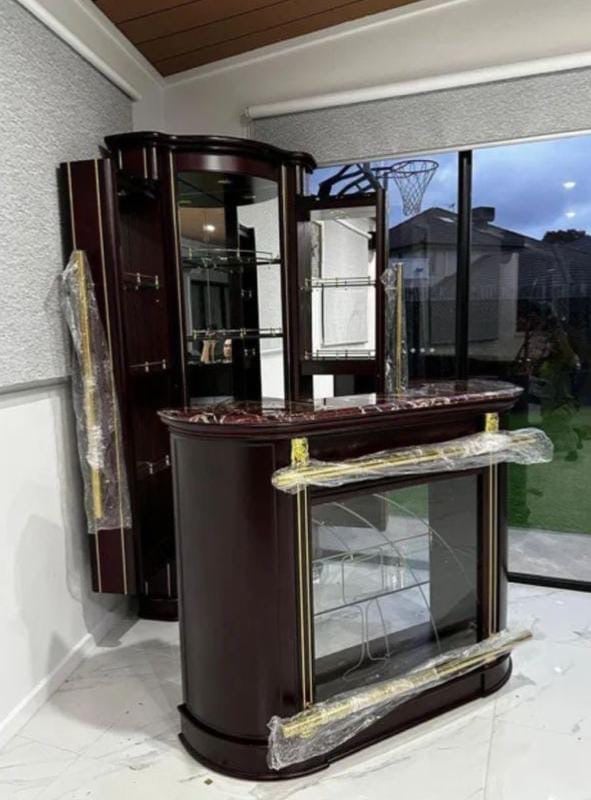 Wine Bar with Marble top Counter
Brown