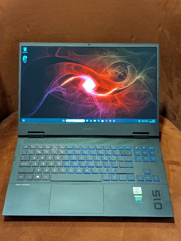 HP OMEN 15-ek1008ca
15.6" 144Hz FHD Display 
10th Gen-Intel i7-10750H
32GB RAM / 1TB SSD
NVIDIA RTX 3060
6GB Dedicated Graphics 
RGB Backlit Keyboard 
Laptop and Charger