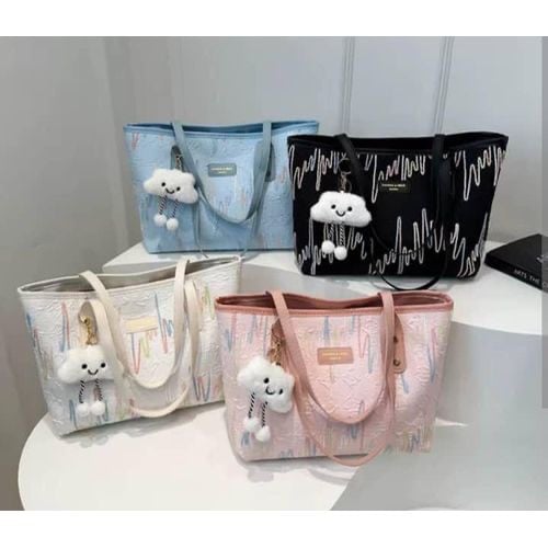 Cute Tote Bag with Charm