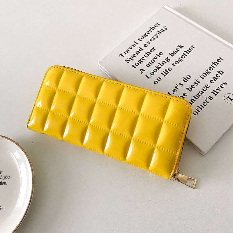 Glossy Quilted Ladies Wallet