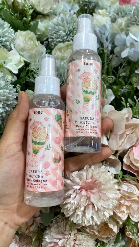 TONE Body Cologne Sakura Matcha kemasan spray 100ml
