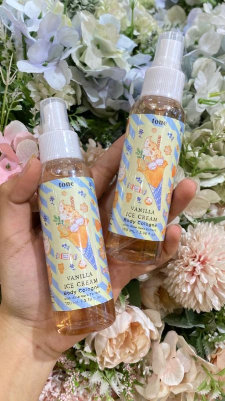 TONE Body Cologne Vanilla Ice Cream kemasan spray 100ml