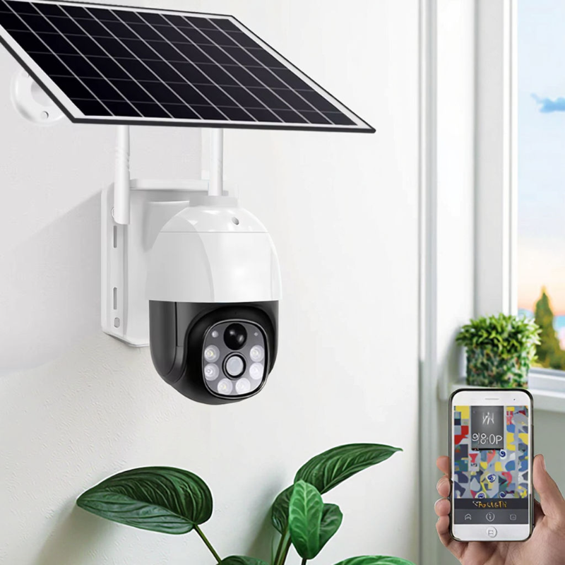 caméra de sécurité Wi-Fi solaire 4G