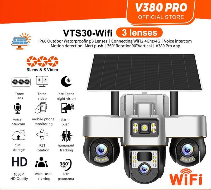 Caméra de surveillance 4G Solaire