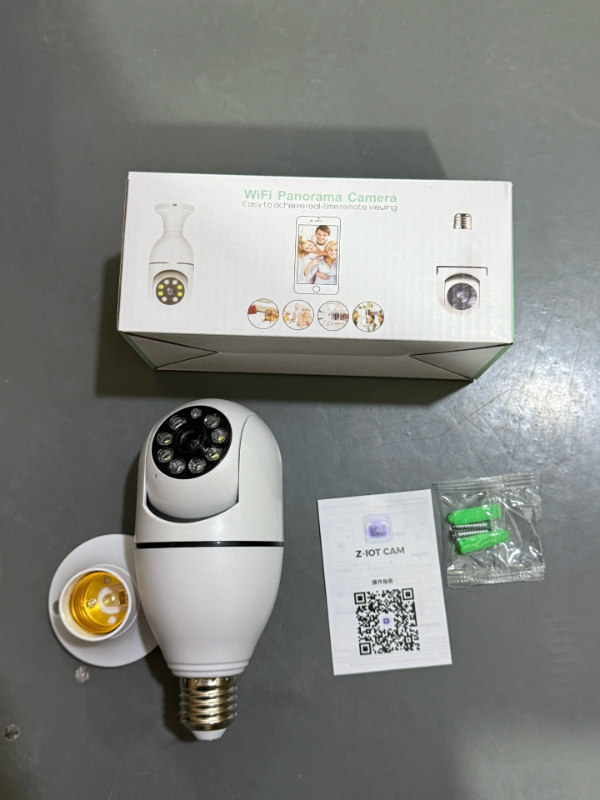 caméra de surveillance  en forme d'ampoule, un Objectif
