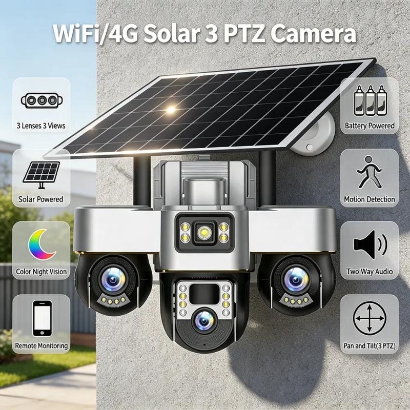 Caméra de surveillance 4G Solaire