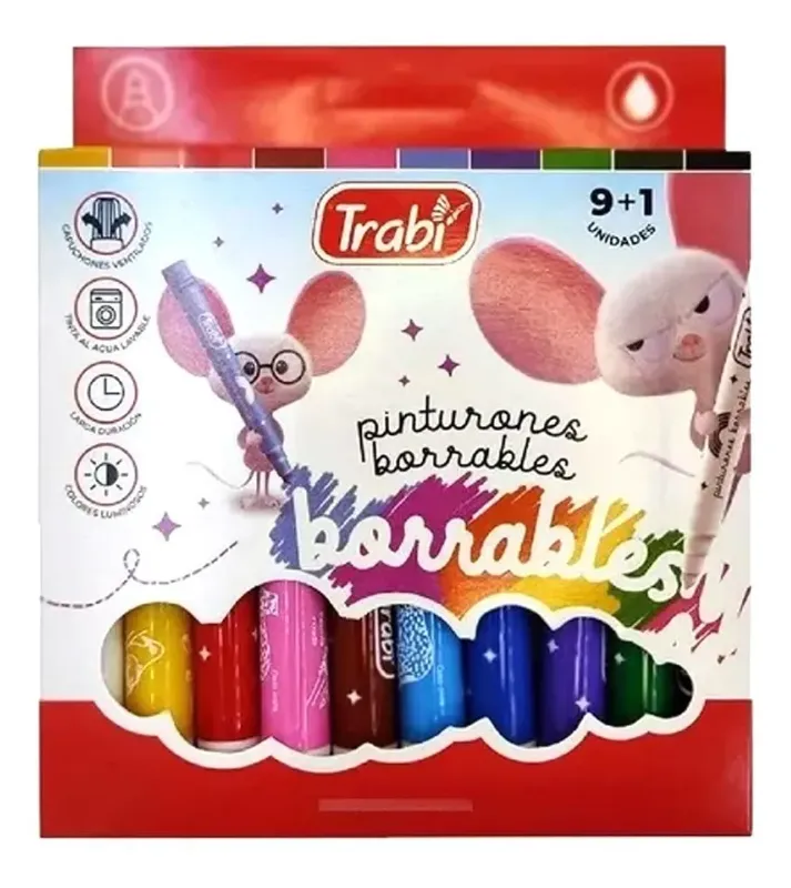 PINTURONES BORRABLES TRABI X10U