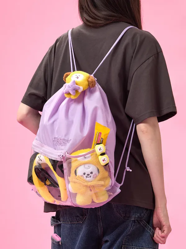 CLEAR POCKET STRING BACKPACK THE JOURNEY