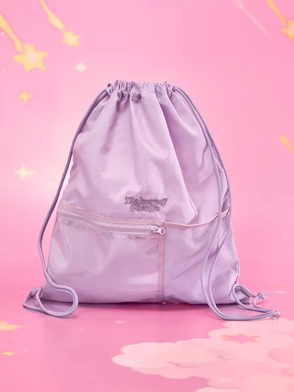 CLEAR POCKET STRING BACKPACK THE JOURNEY