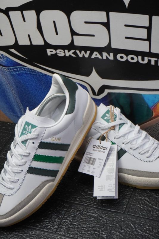 Adidas Jeans 'White Collegiate Green Men's