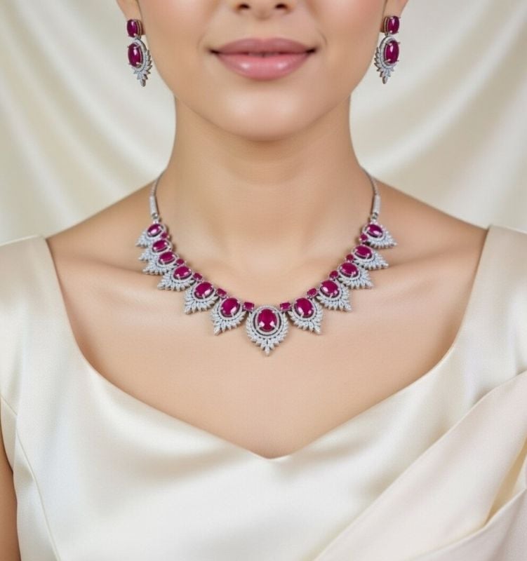 American Diamond Necklace- AD035