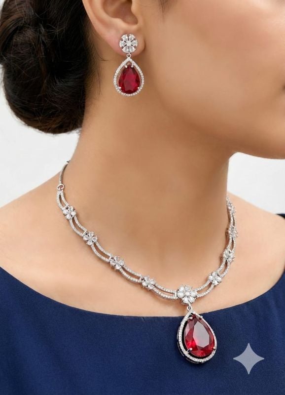 American Diamond Necklace- AD023