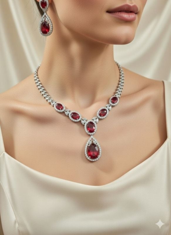 American Diamond Necklace- AD065