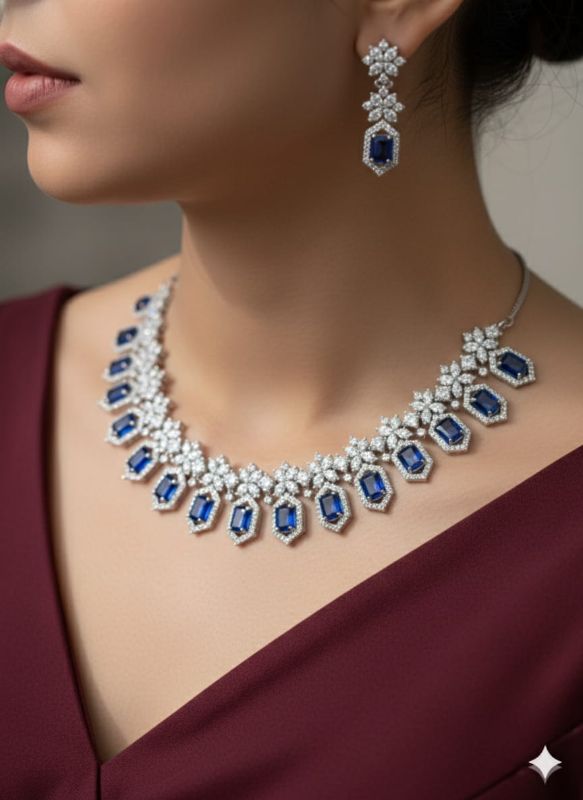 American Diamond Necklace- AD072