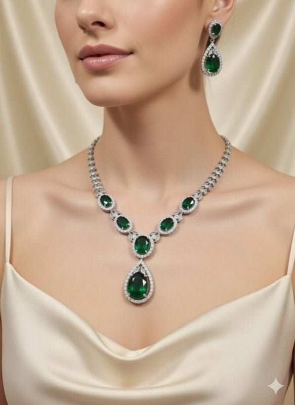 American Diamond Necklace- AD066