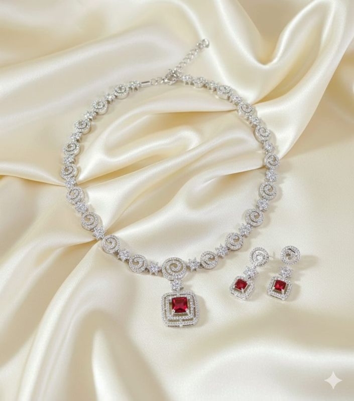 American Diamond Necklace- AD075