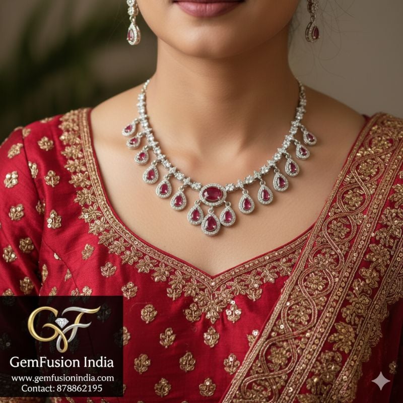 American Diamond Necklace- AD009