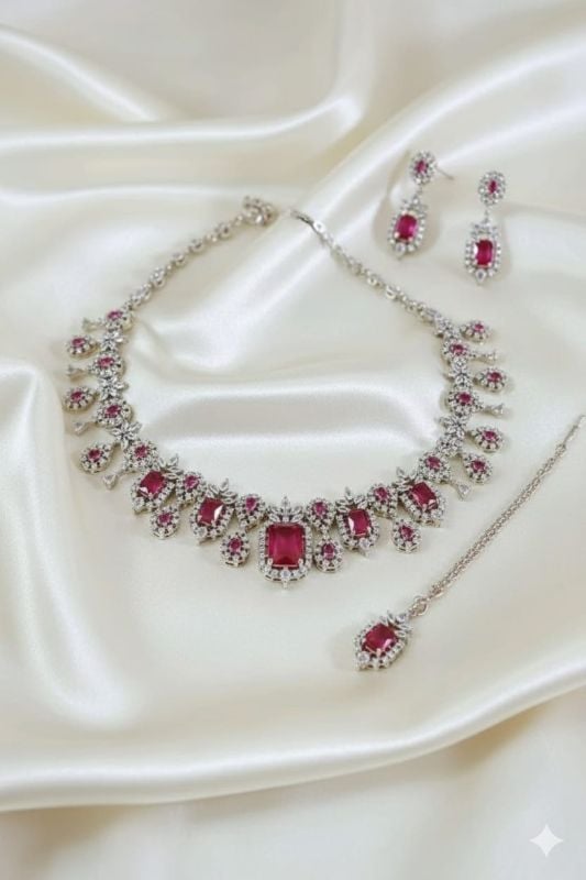 American Diamond Necklace- AD038